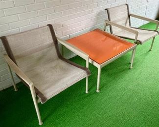 Mid Century Richard Schultz Knoll Studio patio furniture (4 chairs and coffee table)