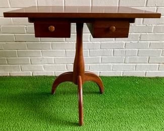 Mid Century Lane pedestal table with drawers