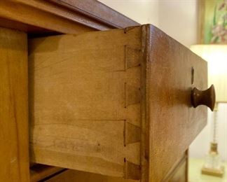 Mid-Century Heywood-Wakefield Birdseye Maple chest of drawers with mirror