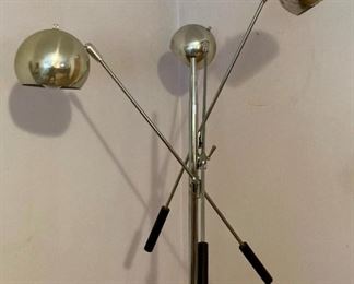 Vintage Robert Sonneman triennale style chrome floor lamp