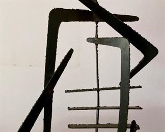 Vintage abstract metal sculpture