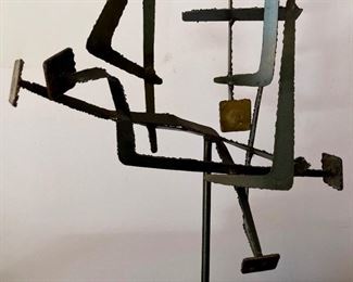 Vintage abstract metal sculpture