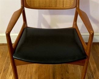 MCM Selig cane back leather chair