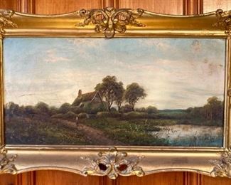 Framed signed Edwin Cole landscape painting