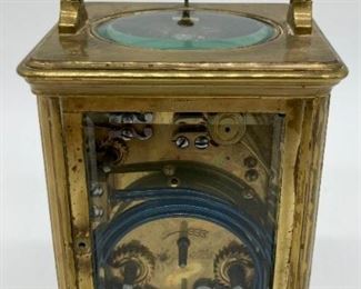 Vintage French Aiguilles brass carriage clock