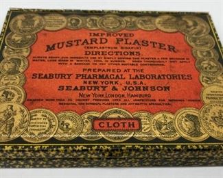 Vintage Improved Mustard Plaster tin box