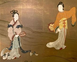 Vintage Asian panel artwork