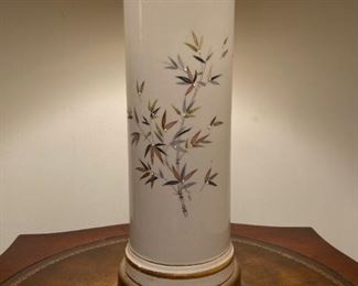 Antique porcelain bamboo table lamp
