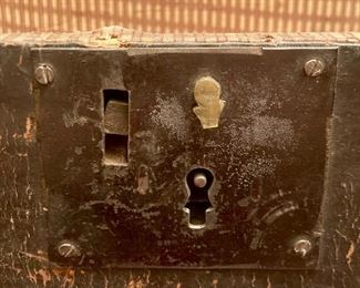 Antique leather keepsake box