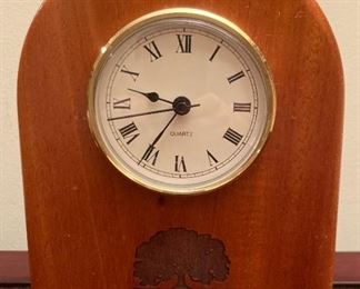 Guilford College (NC) commemorative wooden desk clock