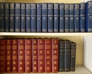 Antique and vintage assorted books including Harvard Classics Five Foot Bookshelf 1930 1-50; Universal Classics Library set; The Government of England two volume set; Select Documents of English Constitutional History