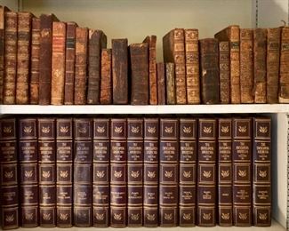 Antique and vintage books including The Encyclopedia Americana set 1-26