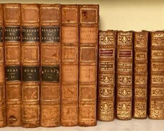 Antique and vintage books including History of England set