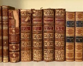 Antique and vintage books including Literature of Europe set, View of the State of Europe set
