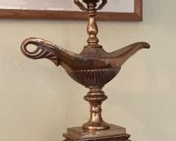 Mid Century brass column/jinii lamp table light