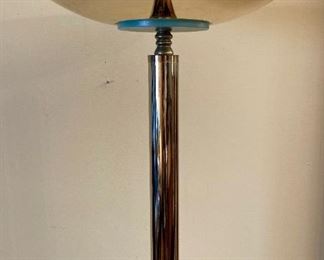 Brass torchiere floor lamp