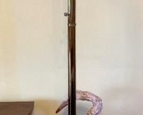 Brass torchiere floor lamp