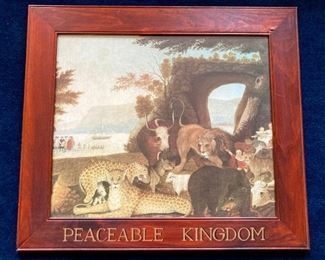 Antique framed "Peaceable Kingdom"