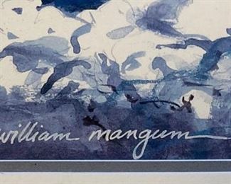 Framed, signed and numbered 1994 William Mangum "Morning Thaw"