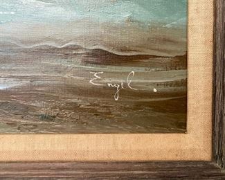 Framed, signed Engel Seascape painting