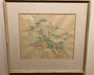 Framed, signed by Jim Newlin watercolor painting