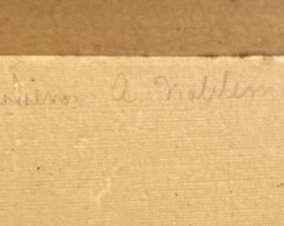 Vintage framed portrait drawing