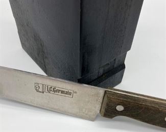 L.C. Germain knife set with block