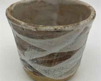 Signed pottery tumbler