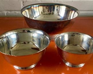 Silver plate bowls