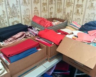 Boxes of fabric
