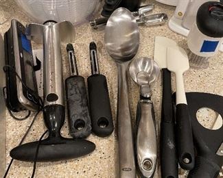 Many OXO utensils.
