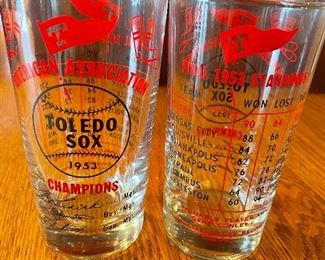 Vintage Toledo Sox baseball tumblers. 
From 1950’s. 
