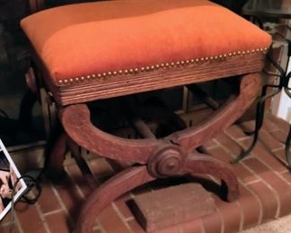 Victorian carved oak adjustable piano bench- rare piece