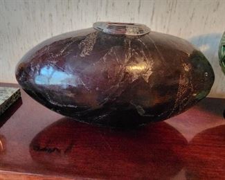 Glass amethyst art piece 