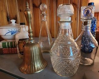 Assorted decanters 