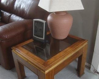 One of matched pair of end tables