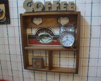 Wood shelf Crosey clock