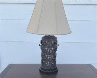 Bronze Asian Table Lamp