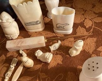 Billikens, marine Native Alaskan carvings