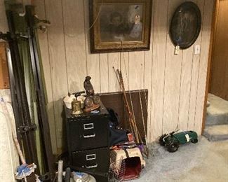 fishing and old canister vac-old photos