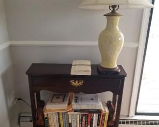 Occasional table with shelf & drawer