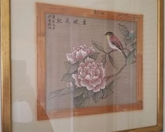 Chinese artwork on silk