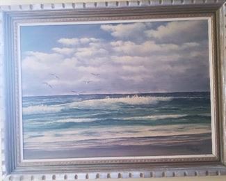 Seascape, signed M Charles