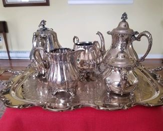 Silverplated tea set