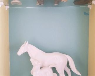 Kaiser Porcelain mare and foal figurine