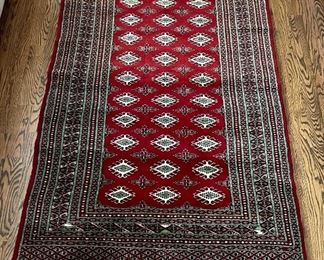 Vintage Hand Knotted Persian Rug 48"w X 82"l With Fringe 