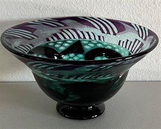 Limited Edition Orrefors Art Glass Bowl By Eva Englund Orrefor Gallery 1988 #966730 7 Of 75 