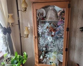 lighted curio cabinet
