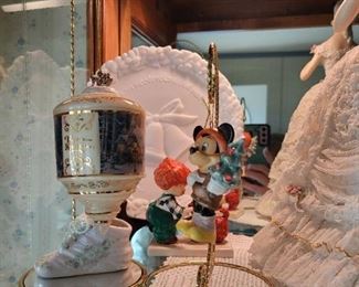 Thomas Kincade and Mickey Mouse ornaments