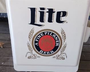 Large Miller Lite Ice Chest on Wheels 